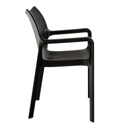 Ensemble de 4 chaises Diva, noires