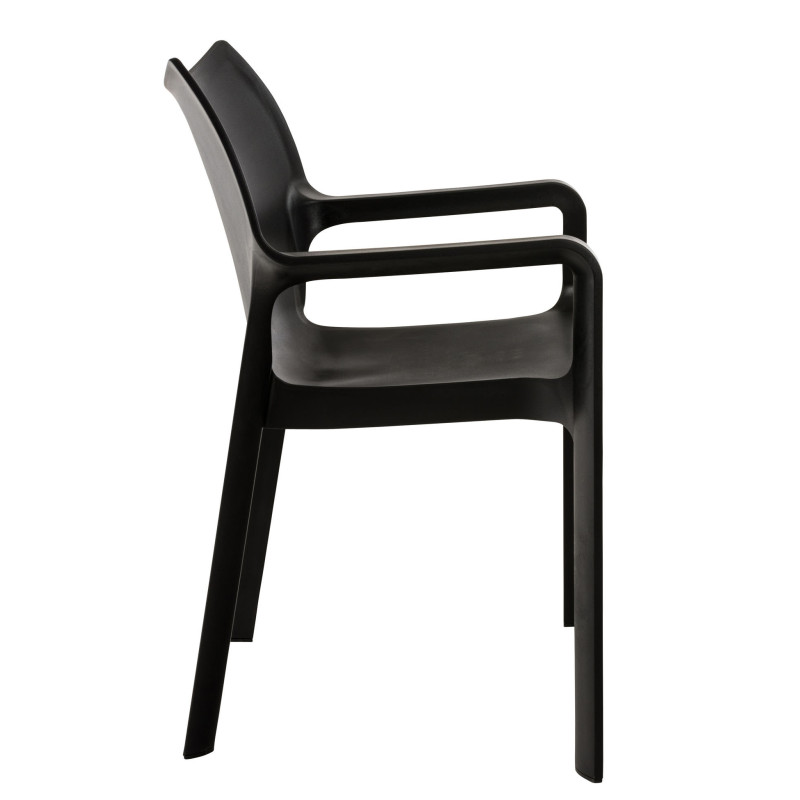 Ensemble de 4 chaises Diva, noires
