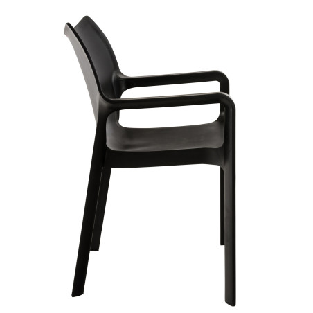 Ensemble de 4 chaises Diva, noires