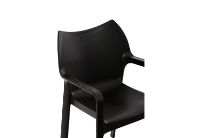 Ensemble de 4 chaises Diva, noires