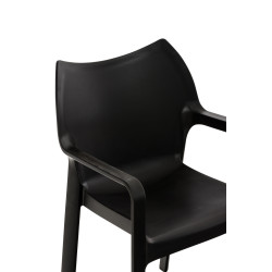Ensemble de 4 chaises Diva, noires