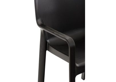 Ensemble de 4 chaises Diva, noires