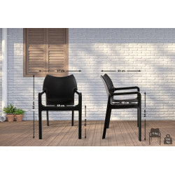 Ensemble de 4 chaises Diva, noires