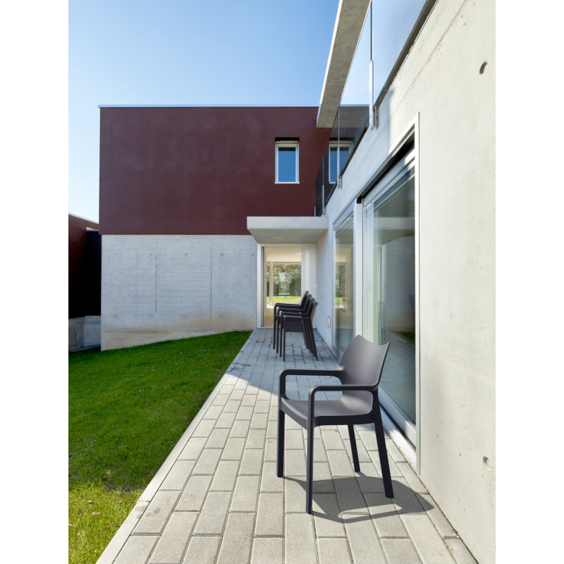 Ensemble de 4 chaises Diva, noires