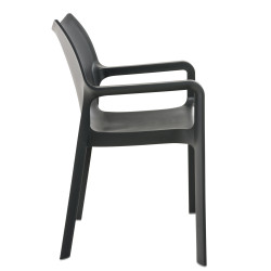 Ensemble de 4 chaises Diva, gris foncé