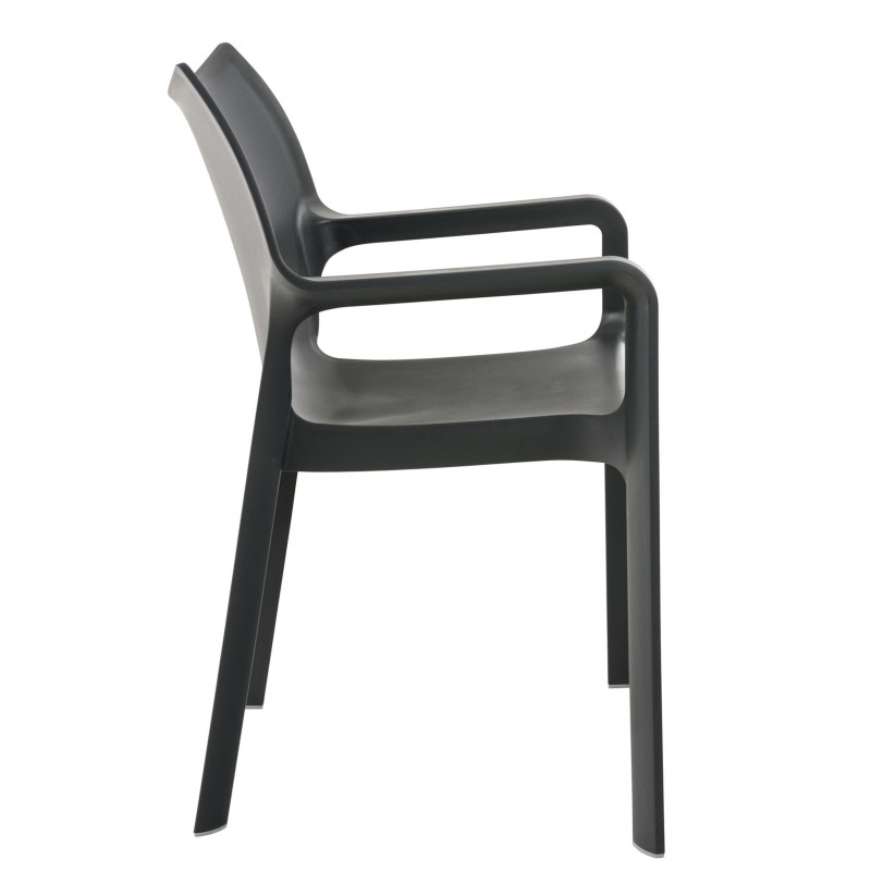 Ensemble de 4 chaises Diva, gris foncé
