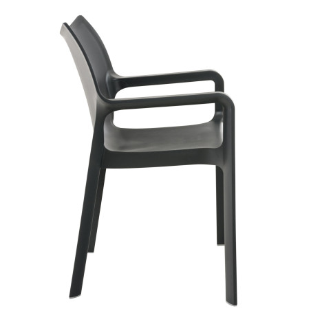 Ensemble de 4 chaises Diva, gris foncé