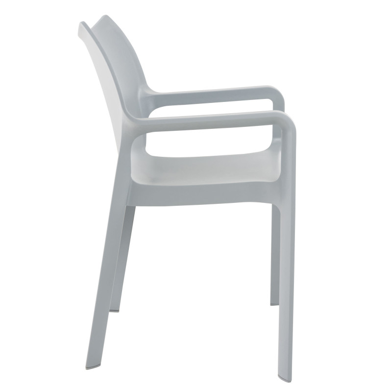Ensemble de 4 chaises Diva, gris clair