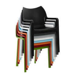 Ensemble de 4 chaises Diva, gris clair