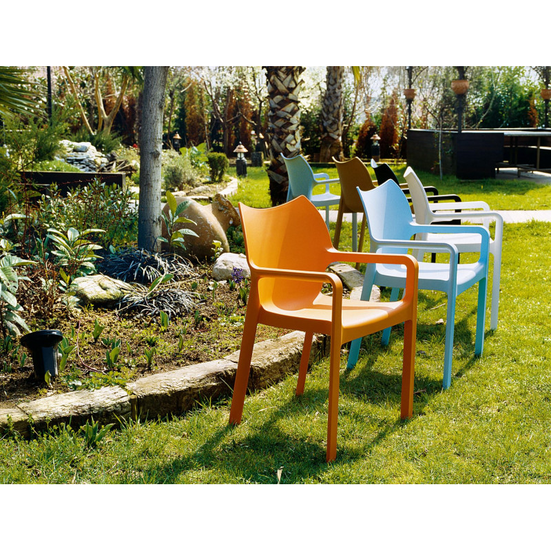 Ensemble de 4 chaises Diva, gris clair