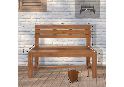 Banc en teck Augusta 120 cm