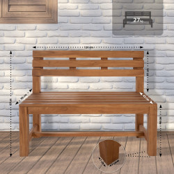 Banc en teck Augusta 120 cm