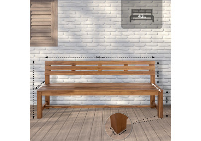 Banc en teck Augusta 200 cm