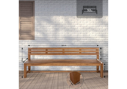 Banc en teck Augusta 240 cm