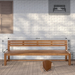Banc en teck Augusta 240 cm