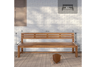 Banc en teck Augusta 220 cm