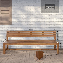 Banc en teck Augusta 220 cm