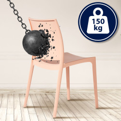 Ensemble de 2 chaises Meton, couleur pêche