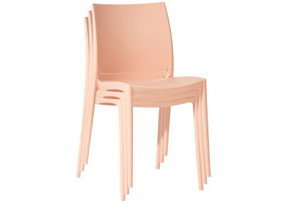 Ensemble de 2 chaises Meton, couleur pêche