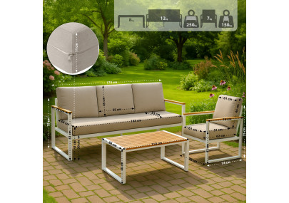 Ensemble de sièges Rodiesa, blanc