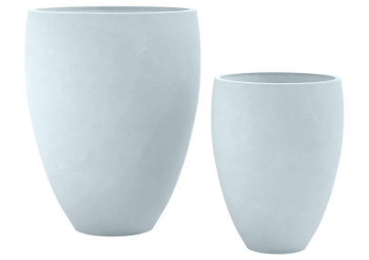 Ensemble de 2 pots de fleurs, gris