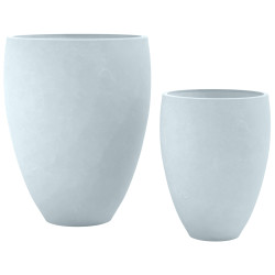 Ensemble de 2 pots de fleurs, gris