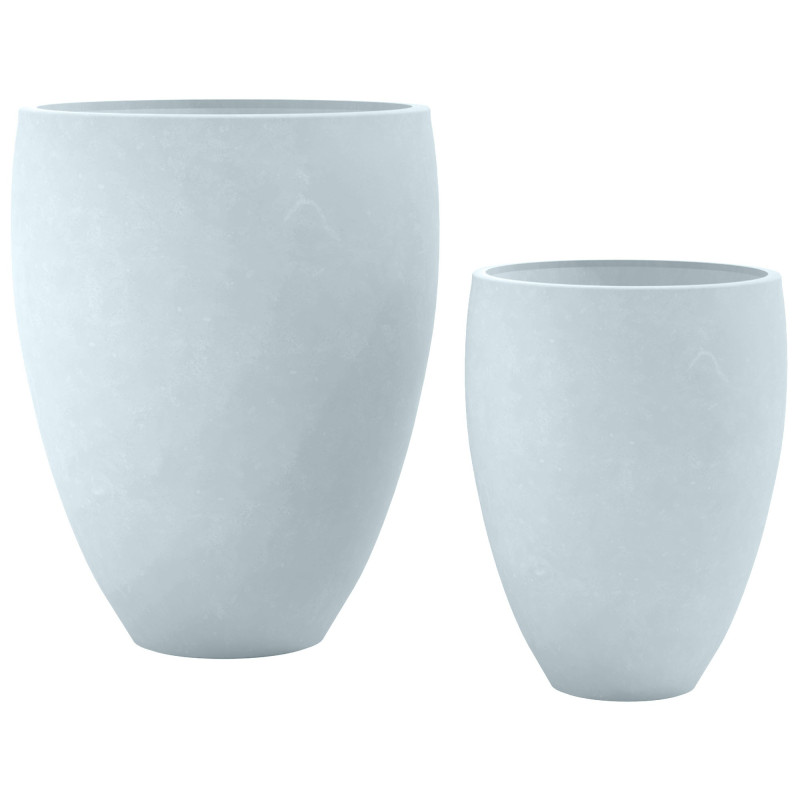 Ensemble de 2 pots de fleurs, gris