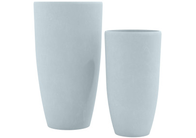 Lot de 2 pots de fleurs, 1 gris