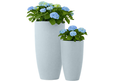 Lot de 2 pots de fleurs, 1 gris