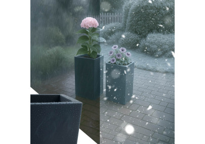 Ensemble de 2 pots de fleurs, 3 anthracite