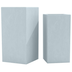 Lot de 2 pots de fleurs, 3 gris