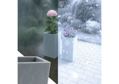 Lot de 2 pots de fleurs, 3 gris