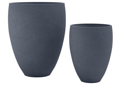 Ensemble de 2 pots de fleurs, anthracite