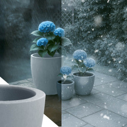 Ensemble de 3 pots de fleurs, 1 gris