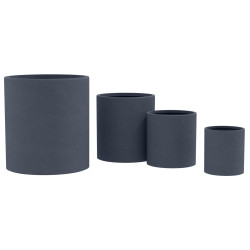 Ensemble de 4 pots de fleurs, 1 anthracite