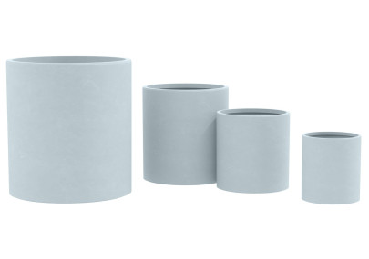 Ensemble de 4 pots de fleurs, 1 gris