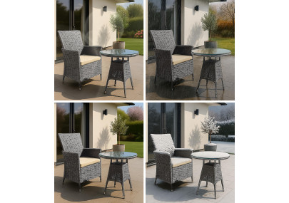 Ensemble de sièges Fireda, gris chiné