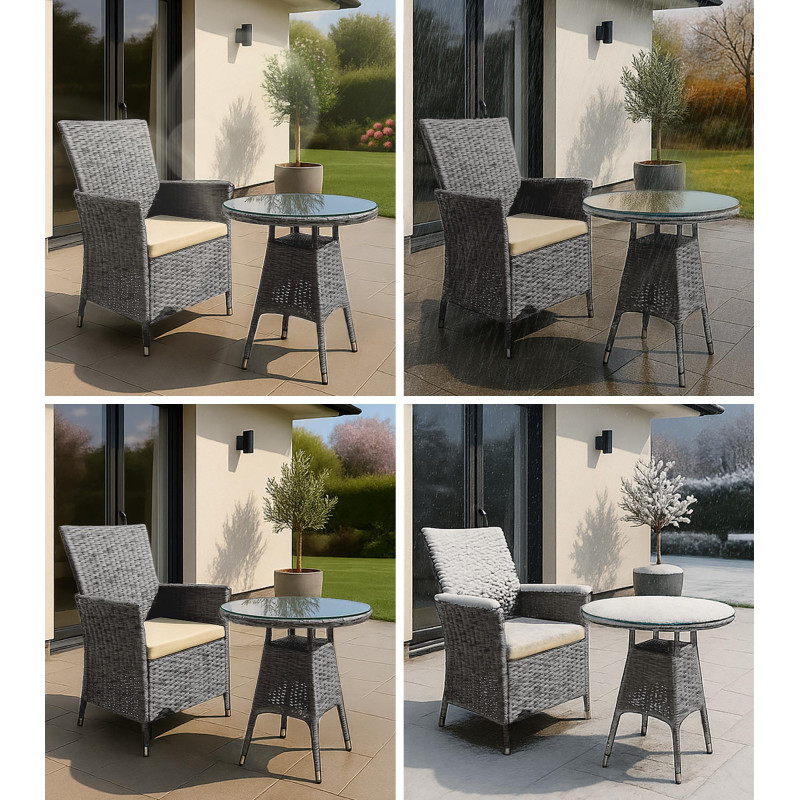 Ensemble de sièges Fireda, gris chiné