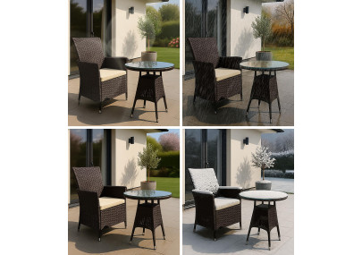 Ensemble de sièges Fireda, marron foncé