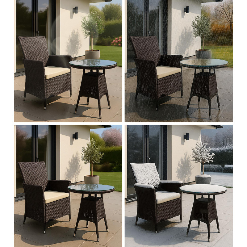 Ensemble de sièges Fireda, marron foncé