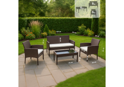 Ensemble de sièges Ramunda, marron