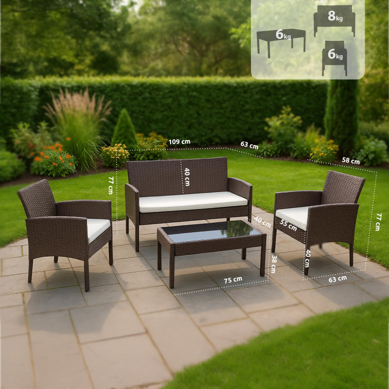 Ensemble de sièges Ramunda, marron