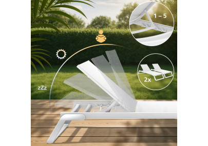 2er Set Sonnenliege Tropic