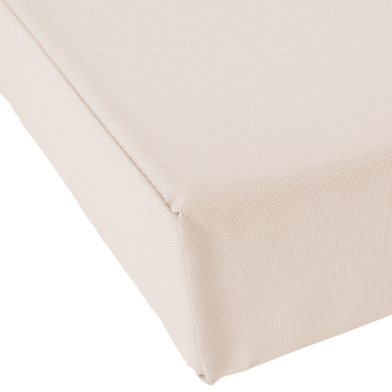 Banc à bascule Joyce avec coussin d'assise 120 cm + teck crème