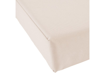 Banc à bascule Joyce avec coussin d'assise 150 cm + teck crème