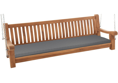 Balancelle Joyce avec coussin d'assise 200 cm + teck gris foncé