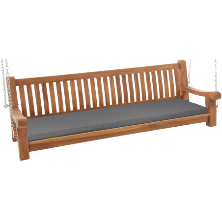 Balancelle Joyce avec coussin d'assise 200 cm + teck gris foncé