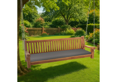 Balancelle Joyce avec coussin d'assise 200 cm + teck gris foncé