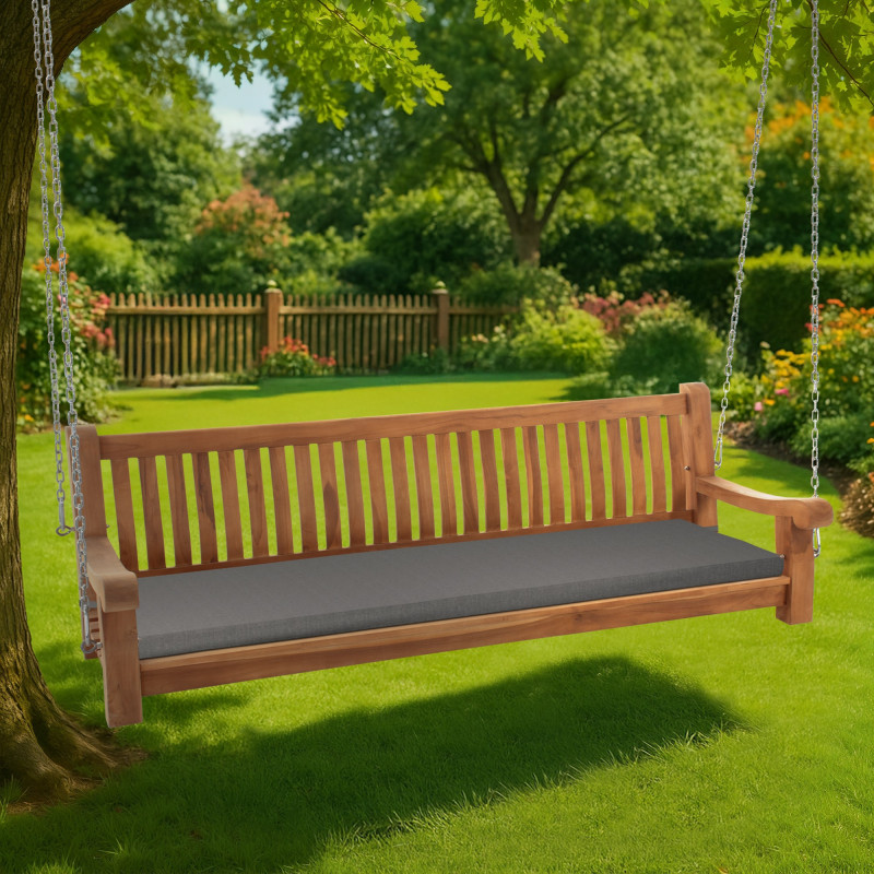 Balancelle Joyce avec coussin d'assise 200 cm + teck gris foncé