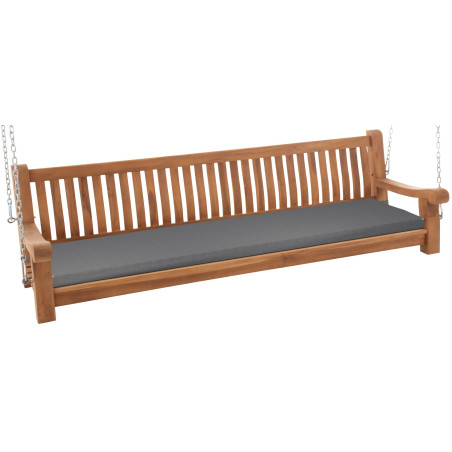 Balancelle Joyce avec coussin d'assise 220 cm + teck gris foncé